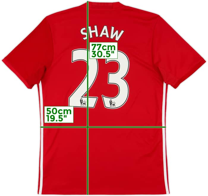 2016-17 Manchester United Home Shirt Shaw #23 - 7/10 - (M)