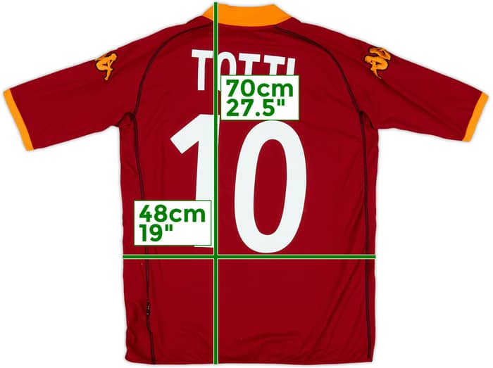 2002-03 Roma Home Shirt Totti #10 - 5/10 - (M)