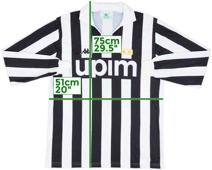 1991-92 Juventus Basic Home L/S Shirt #10 - 8/10 - (L)
