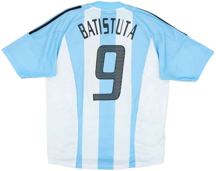 2002-04 Argentina Home Shirt Batistuta #9 - 6/10 - (L)
