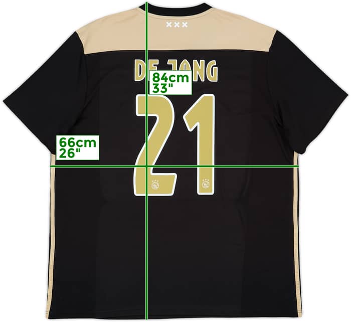 2018-19 Ajax Away Shirt De Jong #21 - 9/10 - (XXL)