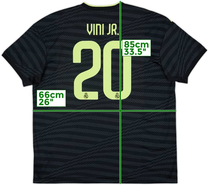 2022-23 Real Madrid Third Shirt ViniJr #20 - 9/10 - (XXL)