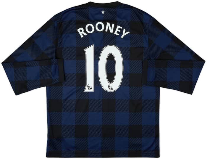2013-14 Manchester United Away L/S Shirt Rooney #10 - 8/10 - (L)