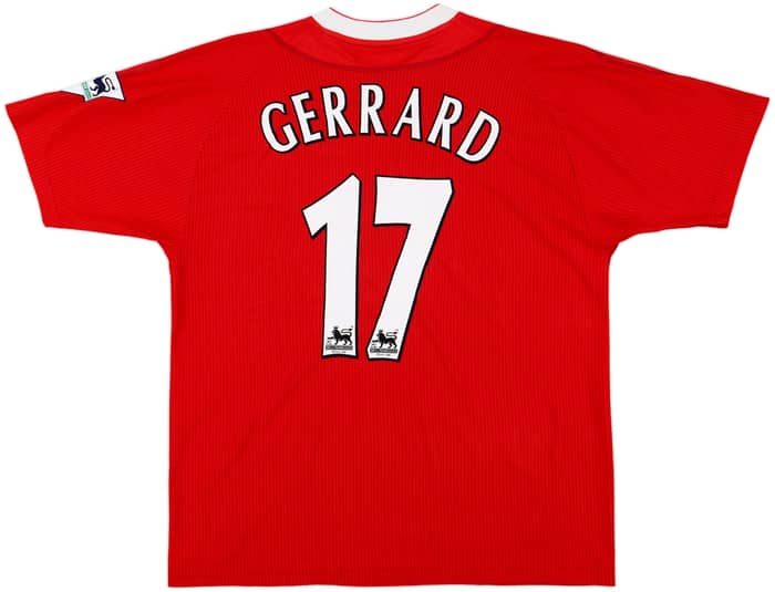 2002-04 Liverpool Home Shirt Gerrard #17 - 8/10 - (L)