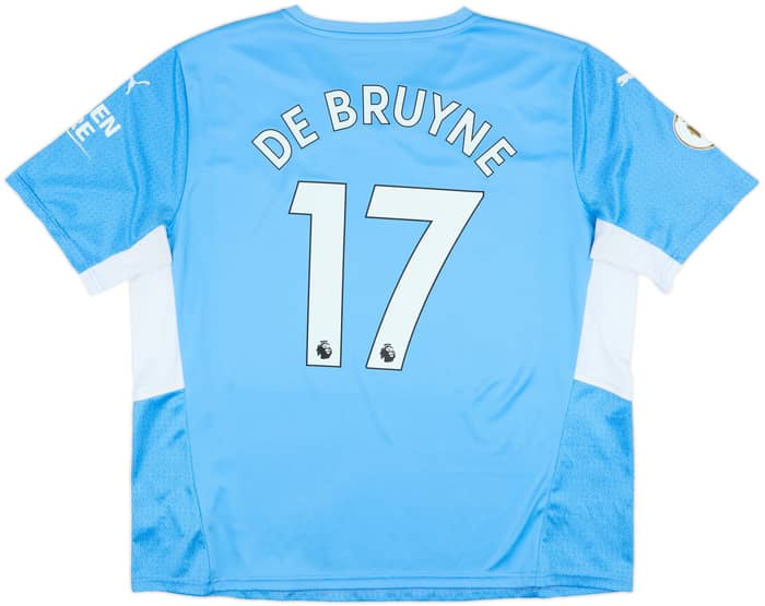 2021-22 Manchester City Home Shirt De Bruyne #17 - 8/10 - (XXL)