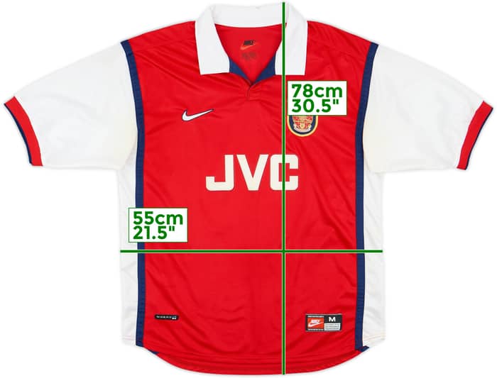 1998-99 Arsenal Home Shirt Bergkamp #10 - 8/10 - (M)