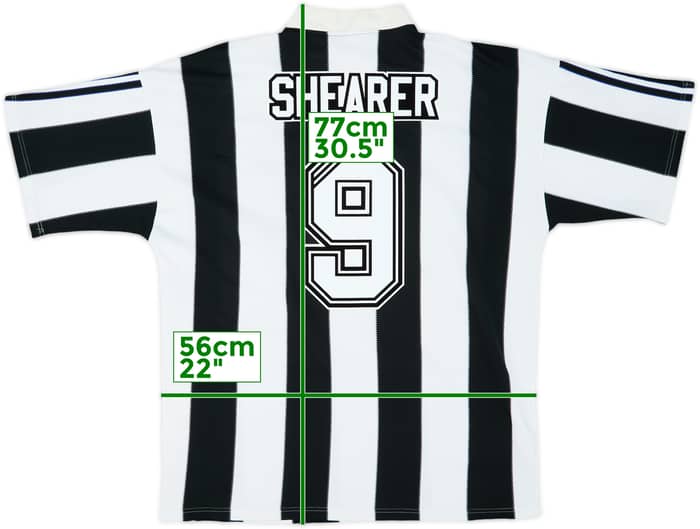 1995-97 Newcastle Home Shirt Shearer #9 - 6/10 - (XL)