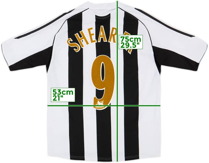 2005-07 Newcastle Home Shirt Shearer #9 - 7/10 - (M)