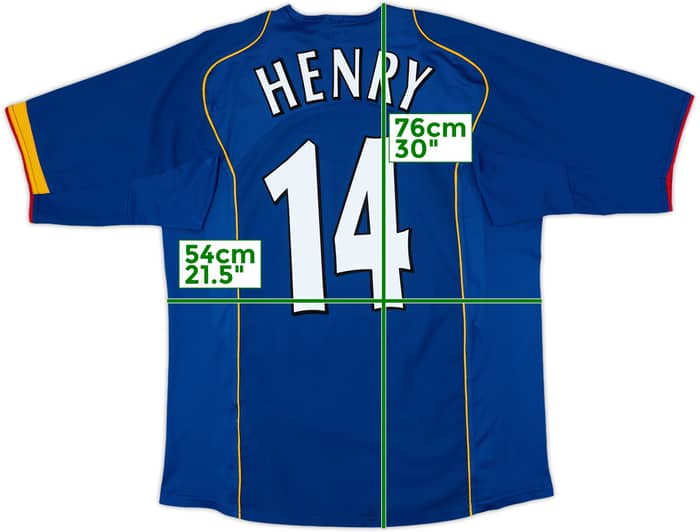 2004-06 Arsenal Away Shirt Henry #14 - 8/10 - (L)