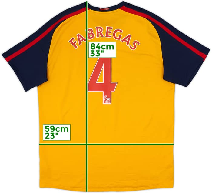 2008-09 Arsenal Away Shirt Fabregas #4 - 5/10 - (XL)
