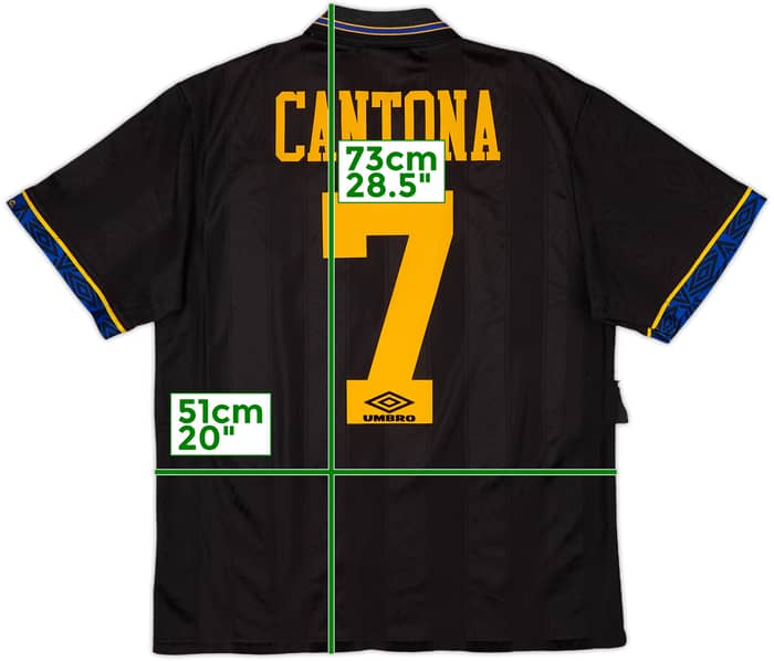 1993-95 Manchester United Away Shirt Cantona #7 - 9/10 - (M)
