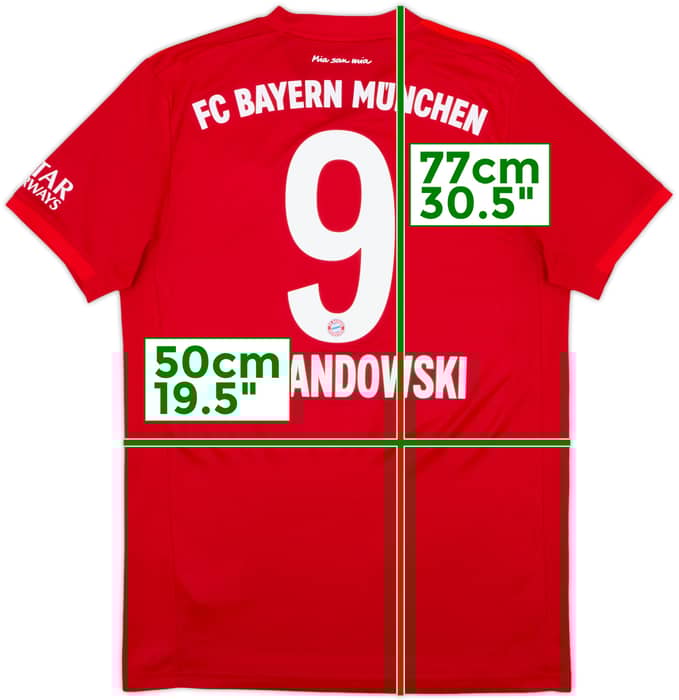 2019-20 Bayern Munich Home Shirt Lewandowski #9 - 10/10 - (M)