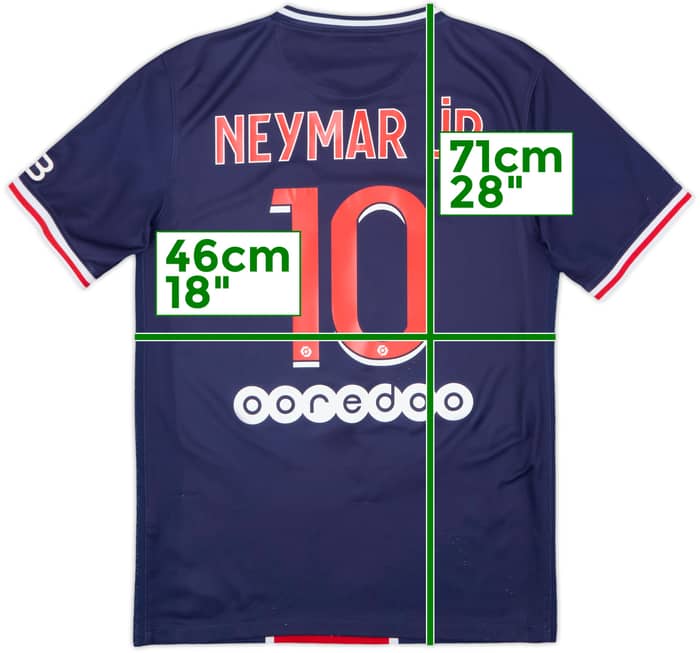 2020-21 Paris Saint-Germain Home Shirt NeymarJr #10 - 8/10 - (S)