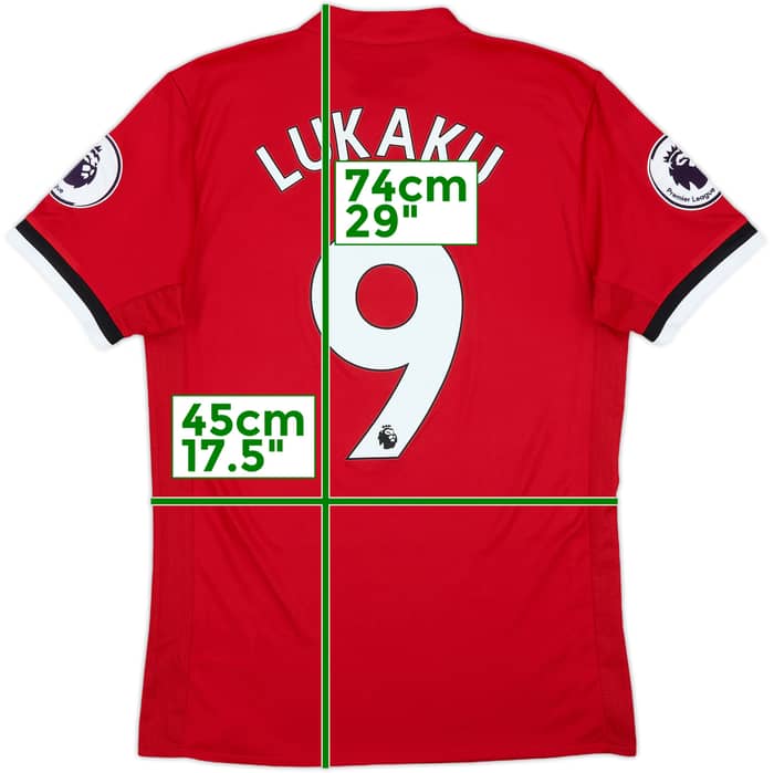 2017-18 Manchester United Home Shirt Lukaku #9 - 9/10 - (S)