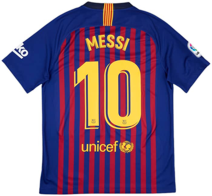 2018-19 Barcelona Home Shirt Messi #10 - 9/10 - (M)