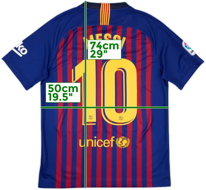 2018-19 Barcelona Home Shirt Messi #10 - 9/10 - (M)