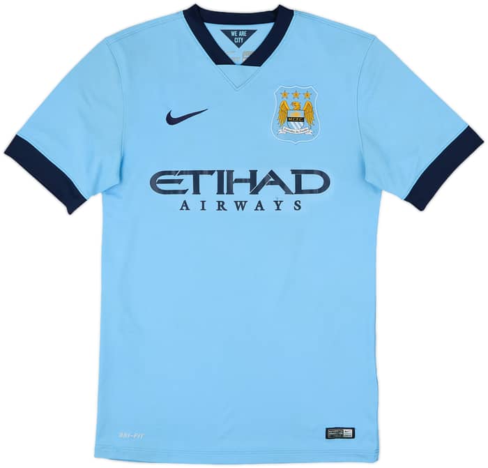 2014-15 Manchester City Home Shirt Kun Aguero #16 - 7/10 - (S)
