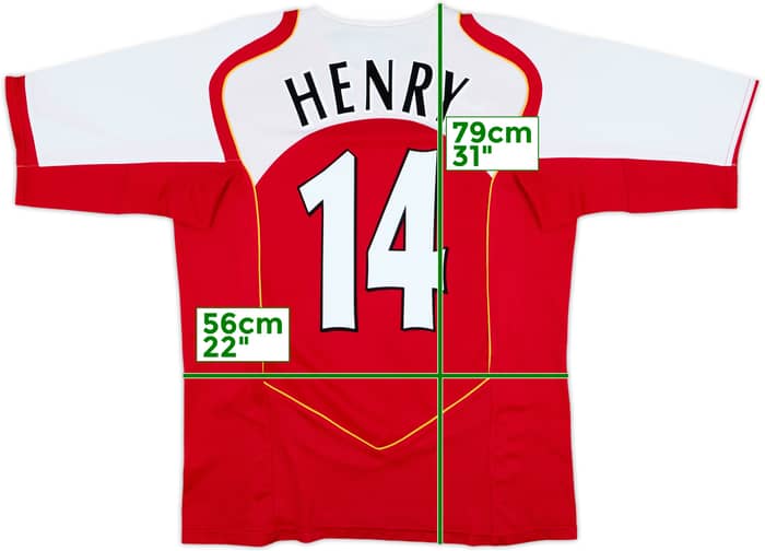 2004-05 Arsenal Home Shirt Henry #14 - 7/10 - (L)