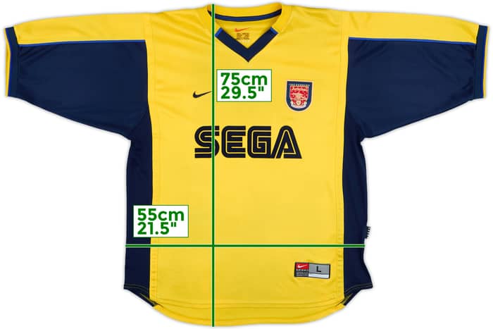 1999-01 Arsenal Away Shirt Bergkamp #10 - 8/10 - (L)