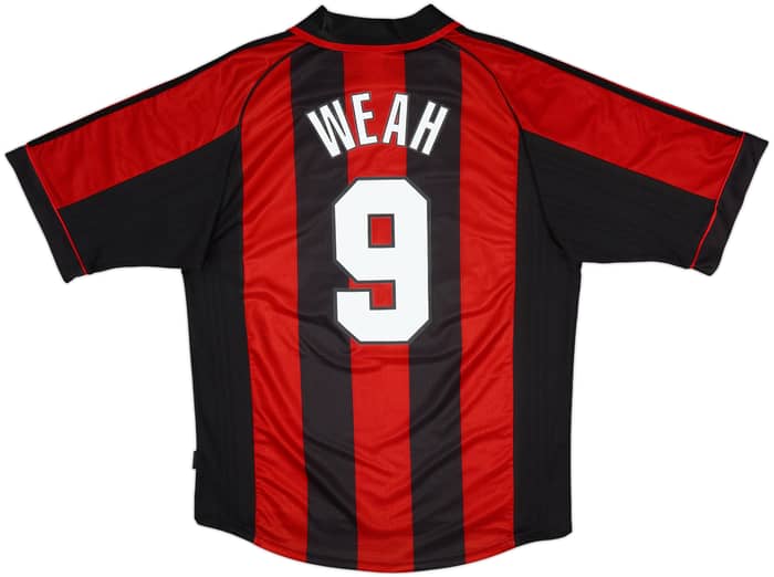 1998-00 AC Milan Home Shirt Weah #9 - 6/10 - (XL)