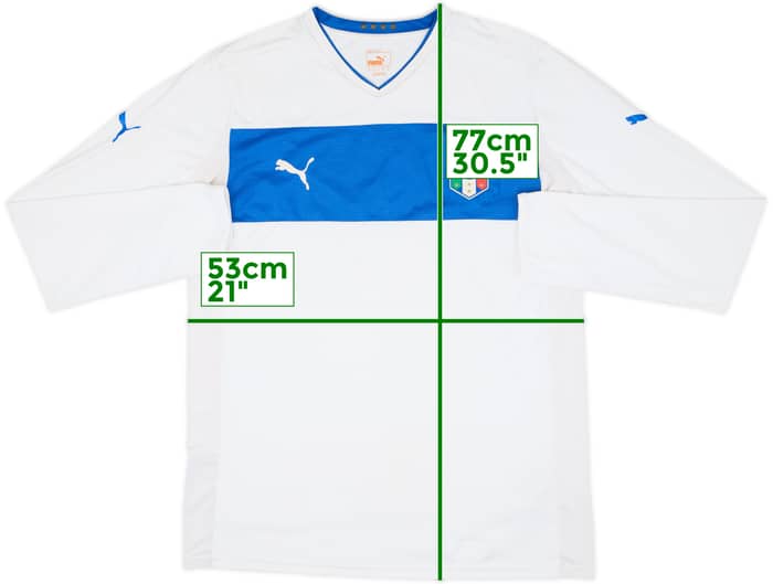 2012-13 Italy Authentic Away L/S Shirt #2 - 6/10 - (XL)