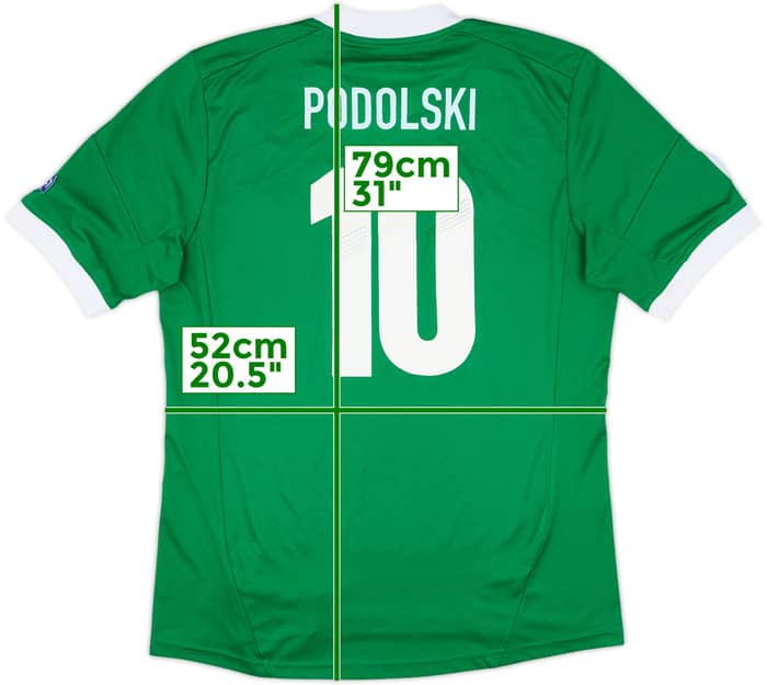 2012-13 Germany Away Shirt Podolski #10 - 6/10 - (L)