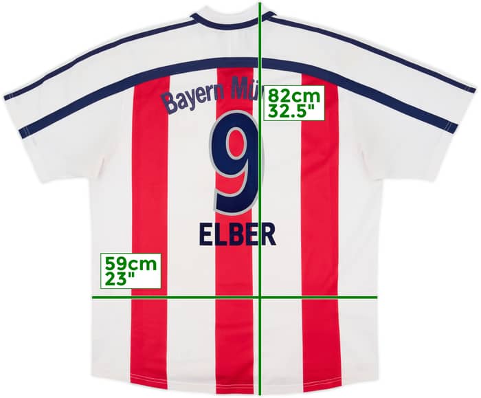 2000-01 Bayern Múnich Camiseta Visitante Elber #9 - 7/10 - (XL)