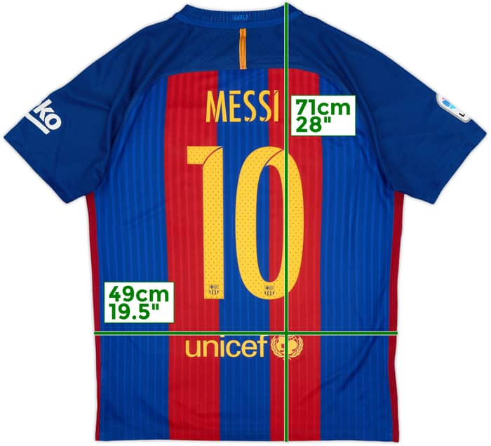 2016-17 Barcelona Home Shirt Messi #10 - 7/10 - (M)