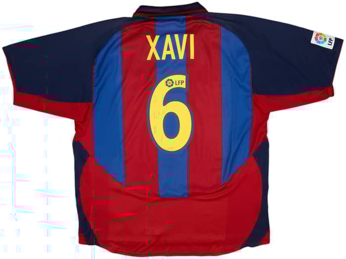 2003-04 Barcelona Home Shirt Xavi #6 - 6/10 - (XL)