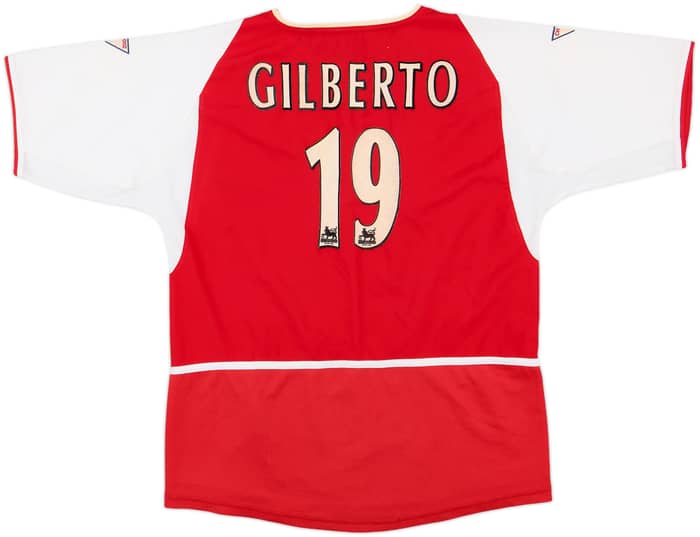 2002-04 Arsenal Home Shirt Gilberto #19 - 7/10 - (XL.Boys)