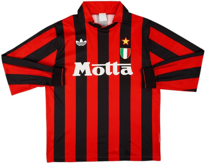 1992-93 AC Milan Home L/S Shirt - 6/10 - (L)