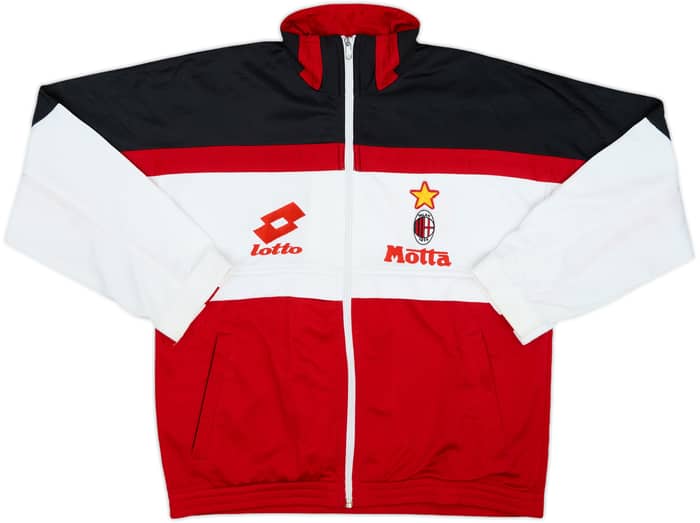 1993-94 AC Milan Lotto Track Jacket - 8/10 - (XL.Boys)
