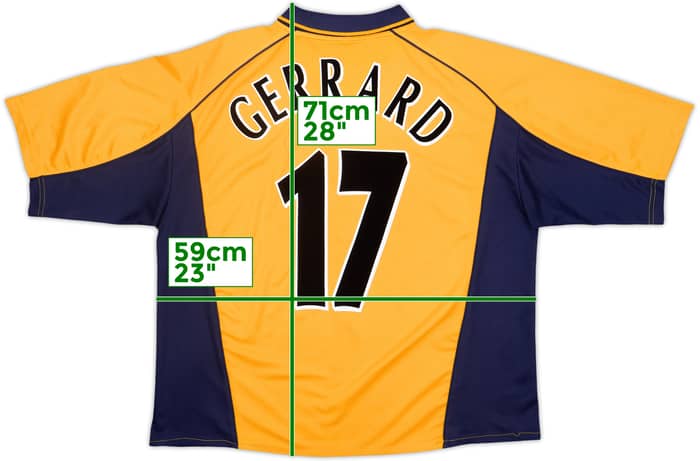 2000-02 Liverpool Away Shirt Gerrard #17 - 5/10 - (XL)