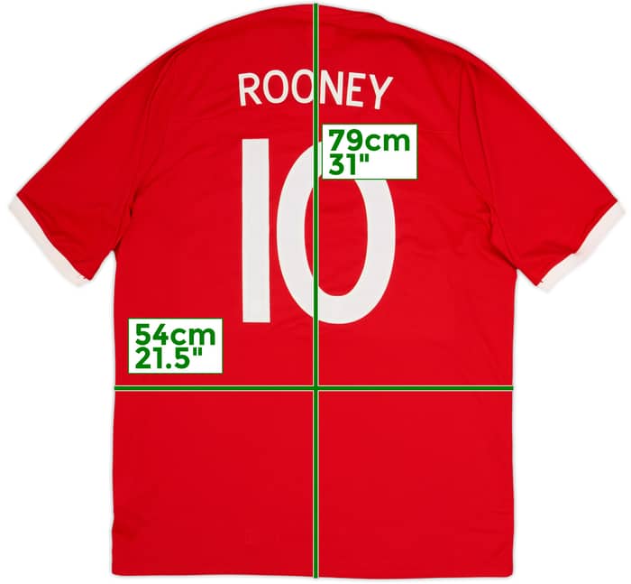 2010-11 England Away Shirt Rooney #10 (L)