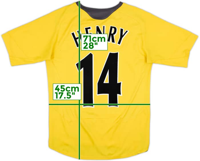 2005-06 Arsenal Away Shirt Henry #14 - 6/10 - (XL.Boys)