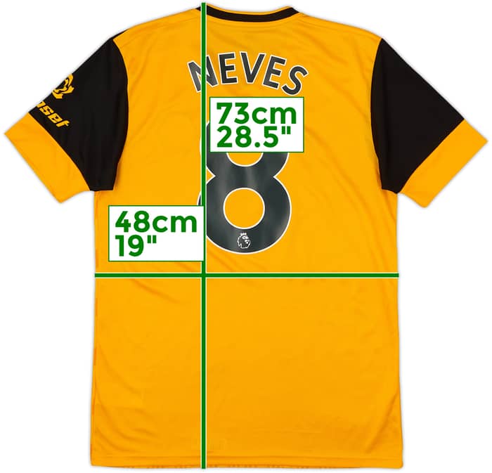 2020-21 Wolves Home Shirt Neves #8 - 7/10 - (S)