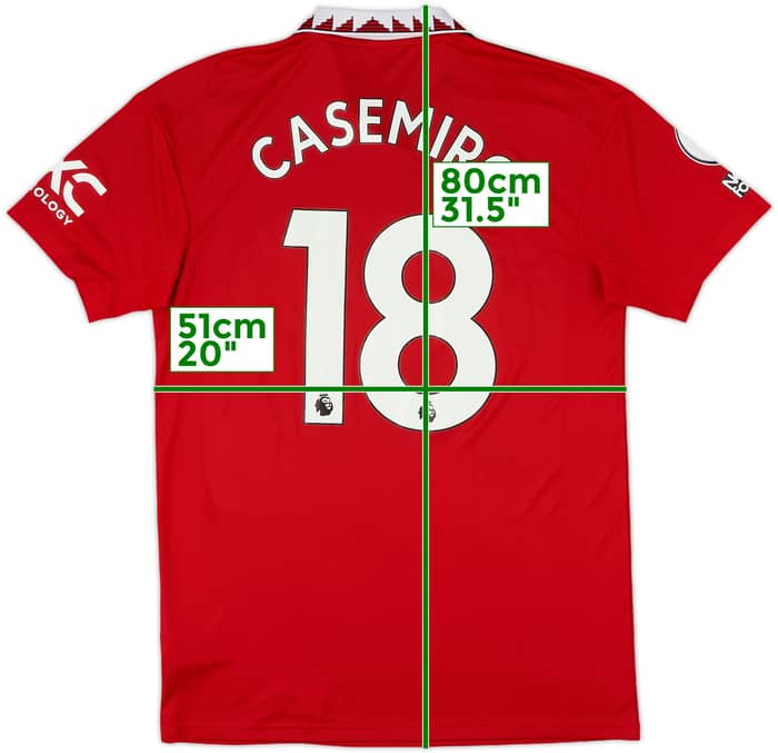 2022-23 Manchester United Home Shirt Casemiro #18 - 8/10 - (M)