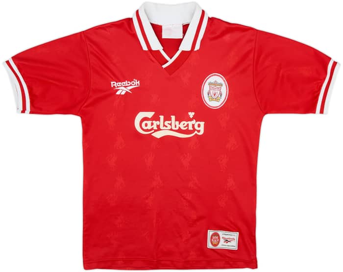 1996-98 Liverpool Home Shirt - 8/10 - (Y)
