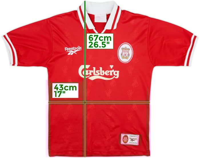 1996-98 Liverpool Home Shirt - 8/10 - (Y)