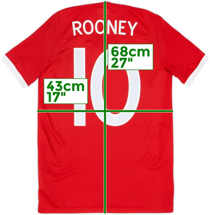 2010-11 England Away Shirt Rooney #10 - 9/10 - (XL.Boys)