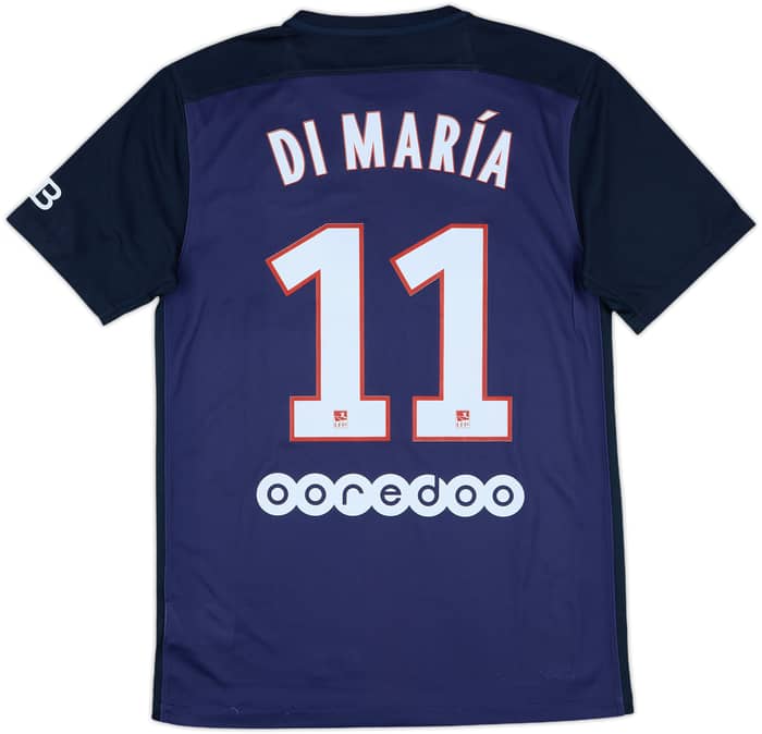 2015-16 Paris Saint-Germain Home Shirt Di Maria #11 - 9/10 - (S)