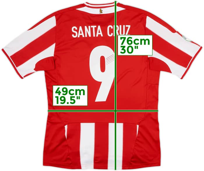 2011-13 Paraguay Home Shirt Santa Cruz #9 - 8/10 - (M)