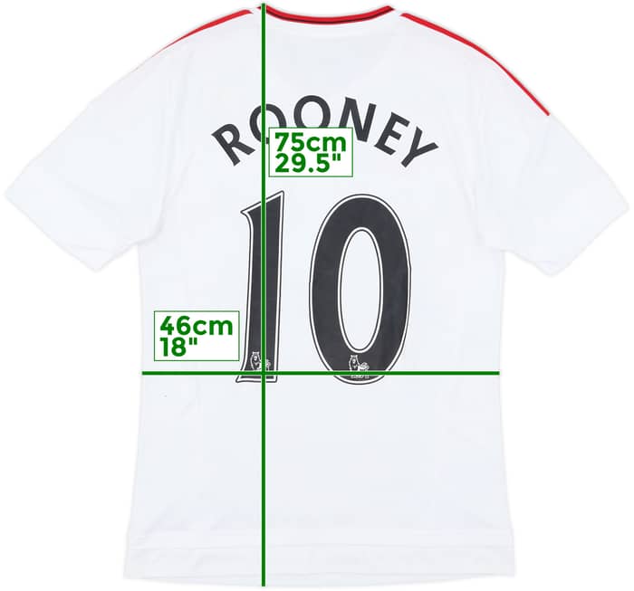 2015-16 Manchester United Away Shirt Rooney #10 - 6/10 - (S)