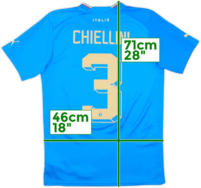 2022-23 Italy Home Shirt Chiellini #3 - 8/10 - (S)