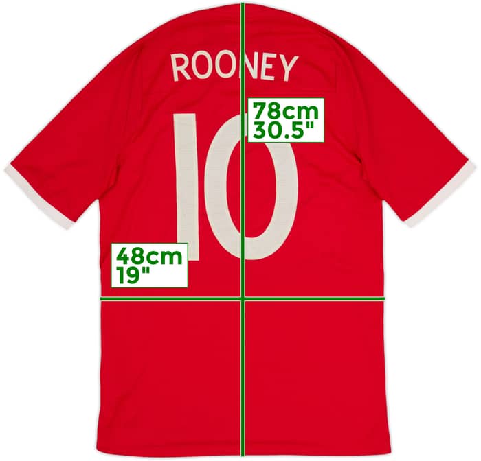 2010-11 England Away Shirt Rooney #10 (M)