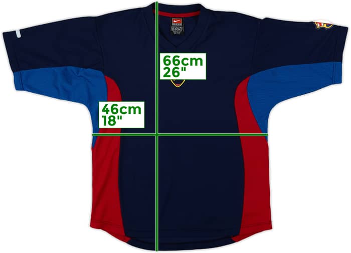 2000-01 Barcelona Nike Training Shirt - 8/10 - (L.Boys)