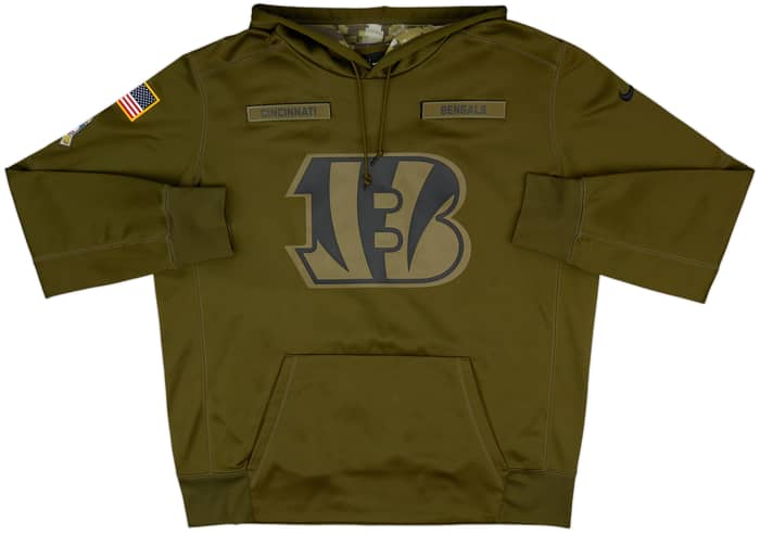 2018 Cincinnati Bengals Salute to Service Nike Hooded Sweat Top - 9/10 - (XL)