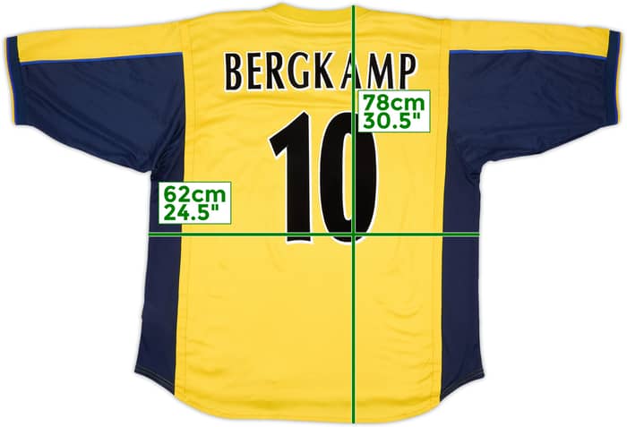 1999-01 Arsenal Away Shirt Bergkamp #10 - 6/10 - (XXL)