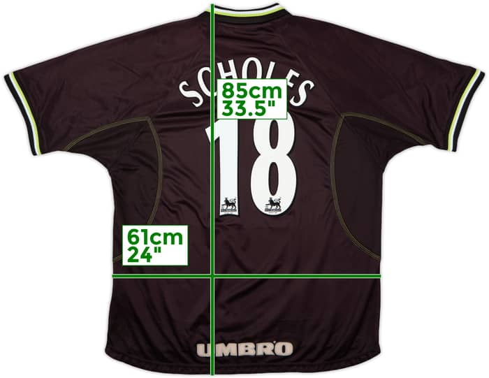 1998-99 Manchester United Third Shirt Scholes #18 - 9/10 - (XXL)