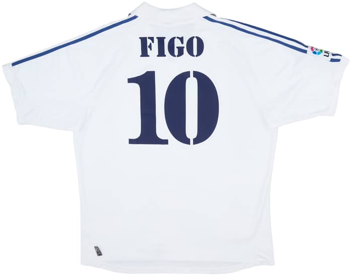 2001 Real Madrid Home Shirt Figo #10 - 4/10 - (XL)